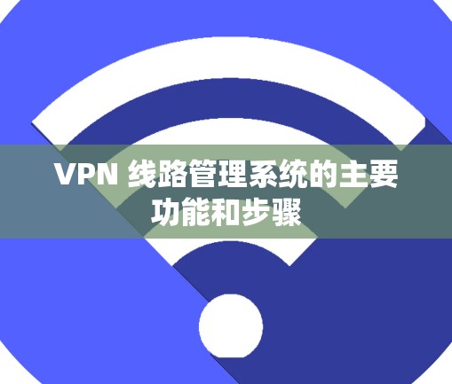 VPN 线路管理系统的主要功能和步骤