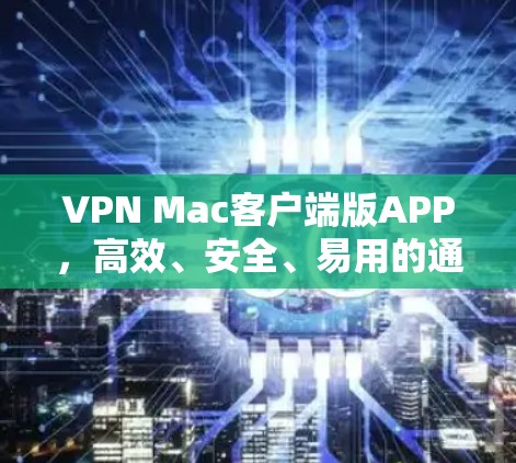 VPN Mac客户端版APP，高效、安全、易用的通信工具，为您的隐私保护保驾护航！